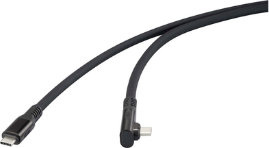 Renkforce USB-C® Kabel USB4® USB-C® Stecker 1.00 m Schwarz 8K UHD, magnetischer Stecker RF-6438138 (RF-6438138)