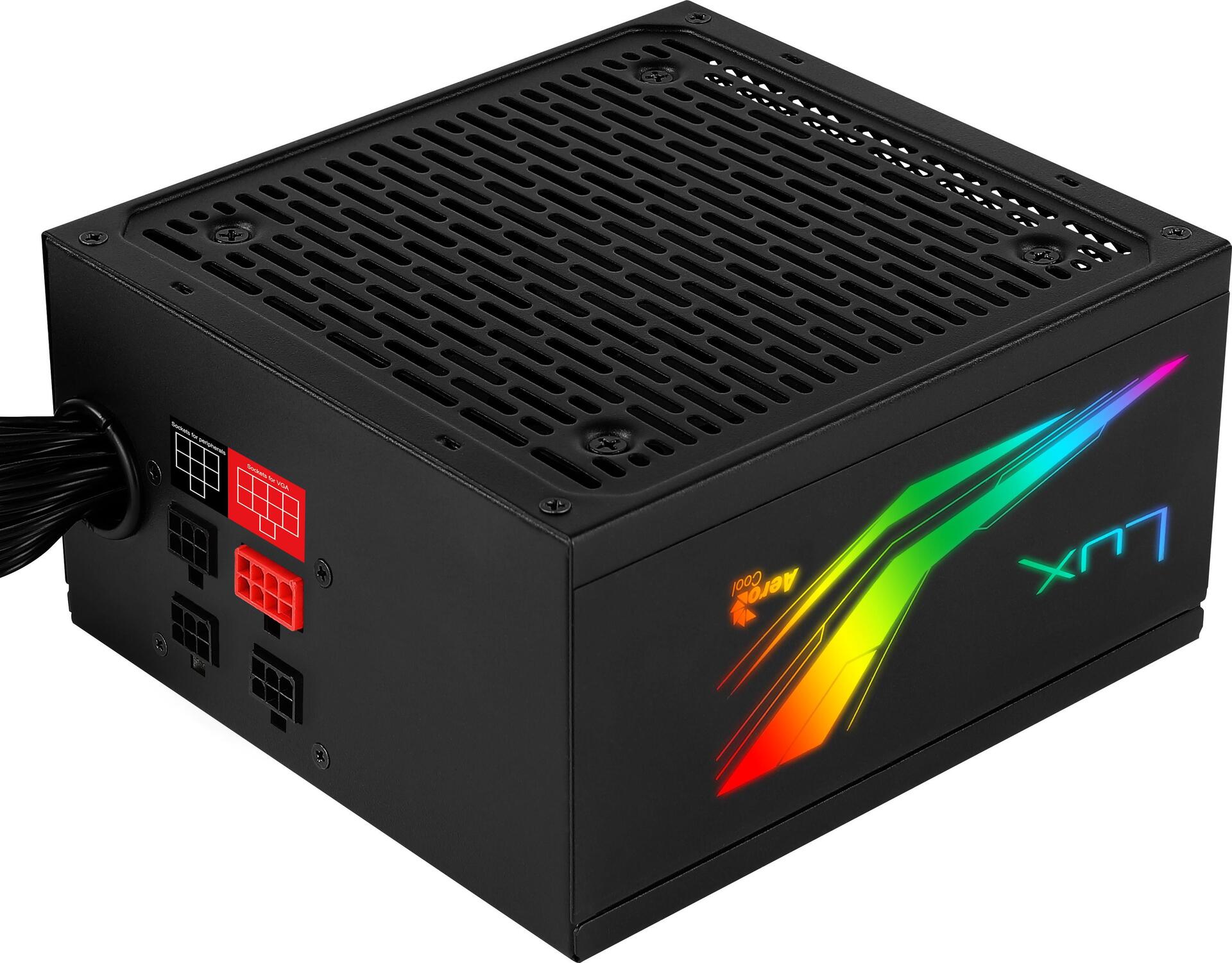 Aerocool LUX RGB 650M Netzteil 650 W 20 4 pin ATX Schwarz (AEROPGSLUXRGB 650)  - Onlineshop JACOB Elektronik
