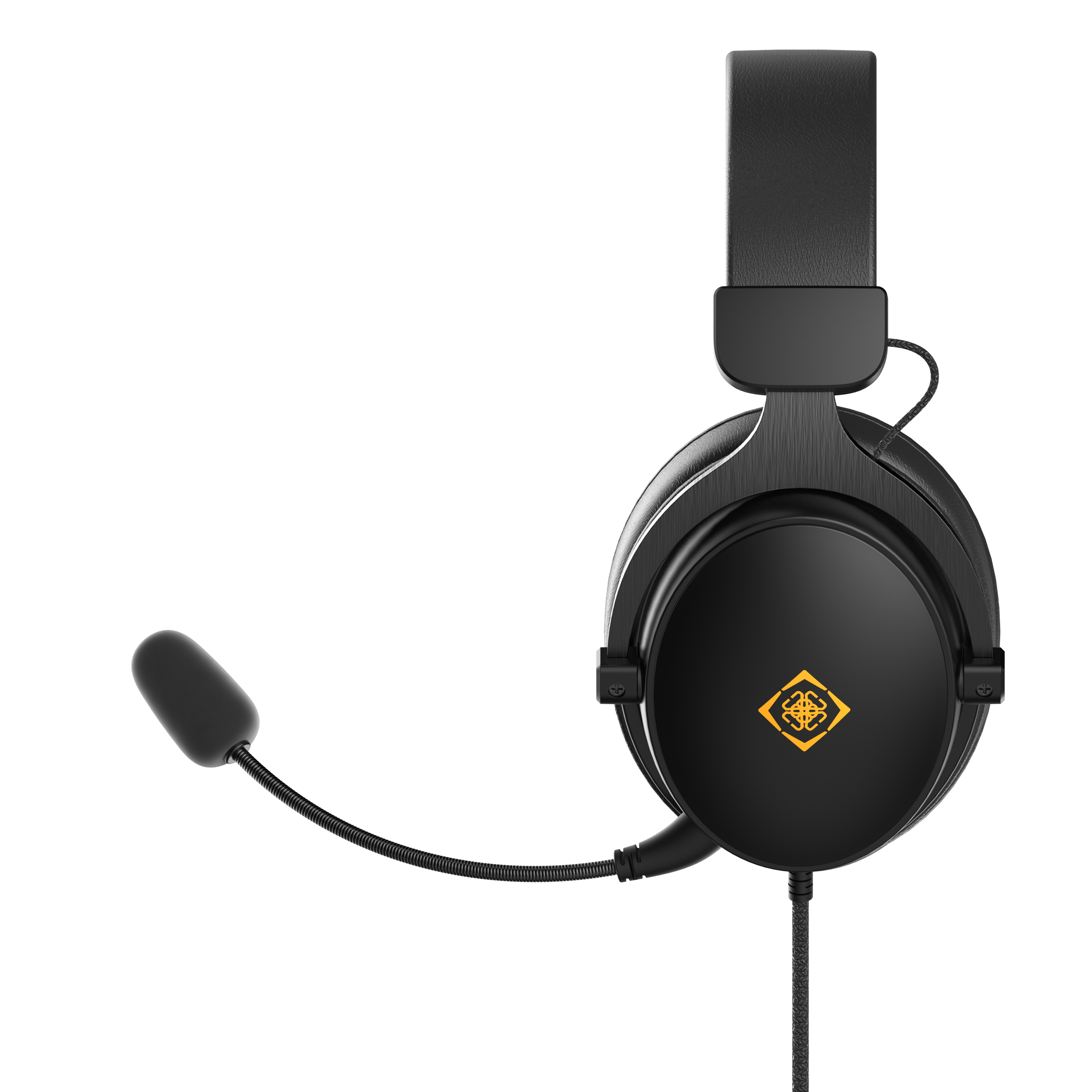 Deltaco GAM-190 Gaming Headset Kabelgebunden 3,5 mm Klinke Boom-Mikrofon Proteinleder Schwarz
