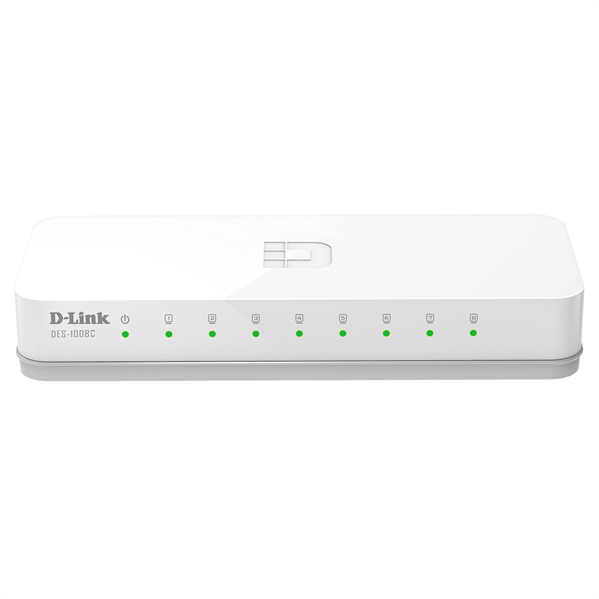 D-Link DES 1008C 8-Port Fast Ethernet Unmanaged Switch Weiß