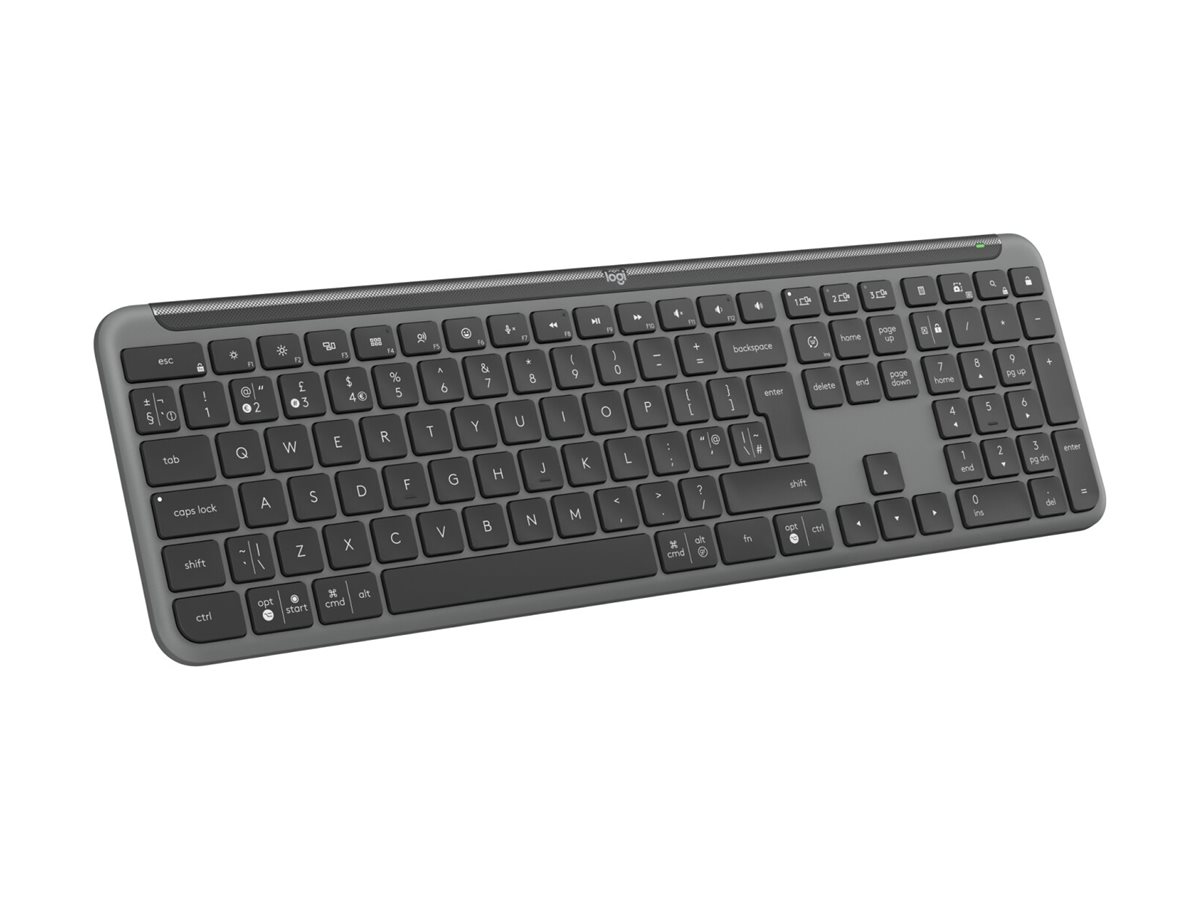 Logitech Signature Slim K950 Kabellose Tastatur Bluetooth 5.1 LE QWERTZ Deutsch Graphit
