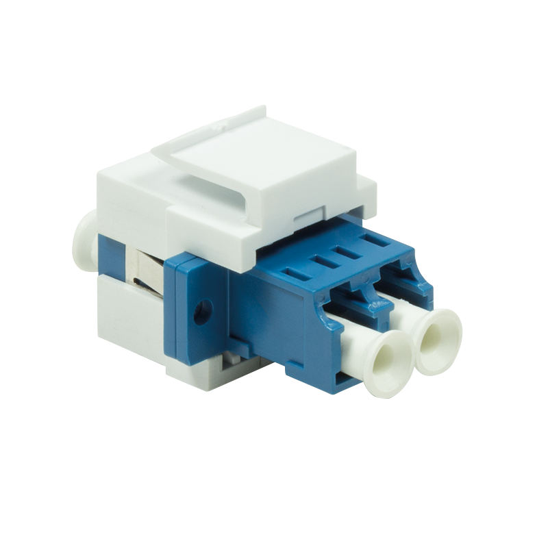 Logilink Keystone Modular Verbinder LC-Duplex Single bl/weiß (NK0030)
