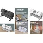 Fellowes Tisch-Steckdosenleiste Power Desk, Typ F, schwarz (100137172)