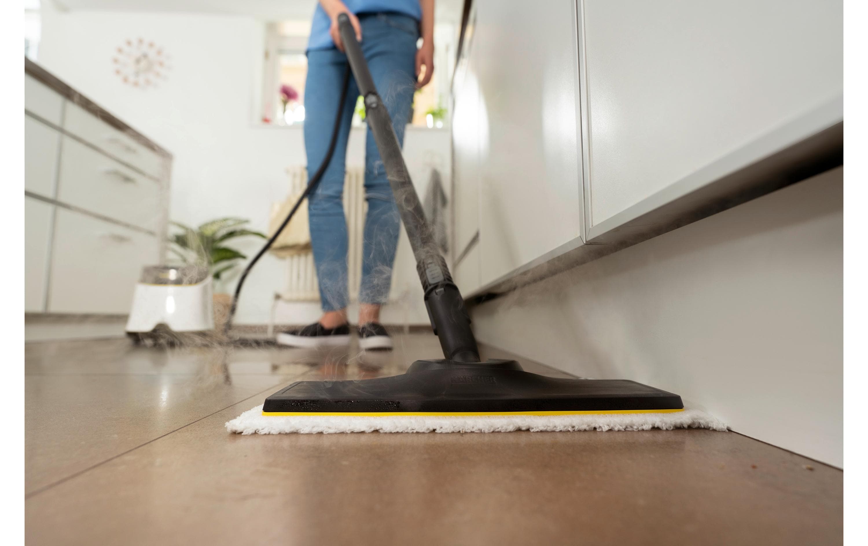 Kärcher Bodentuch-Set EasyFix Universal 2 Stück Mikrofaser Weiß, Gelb