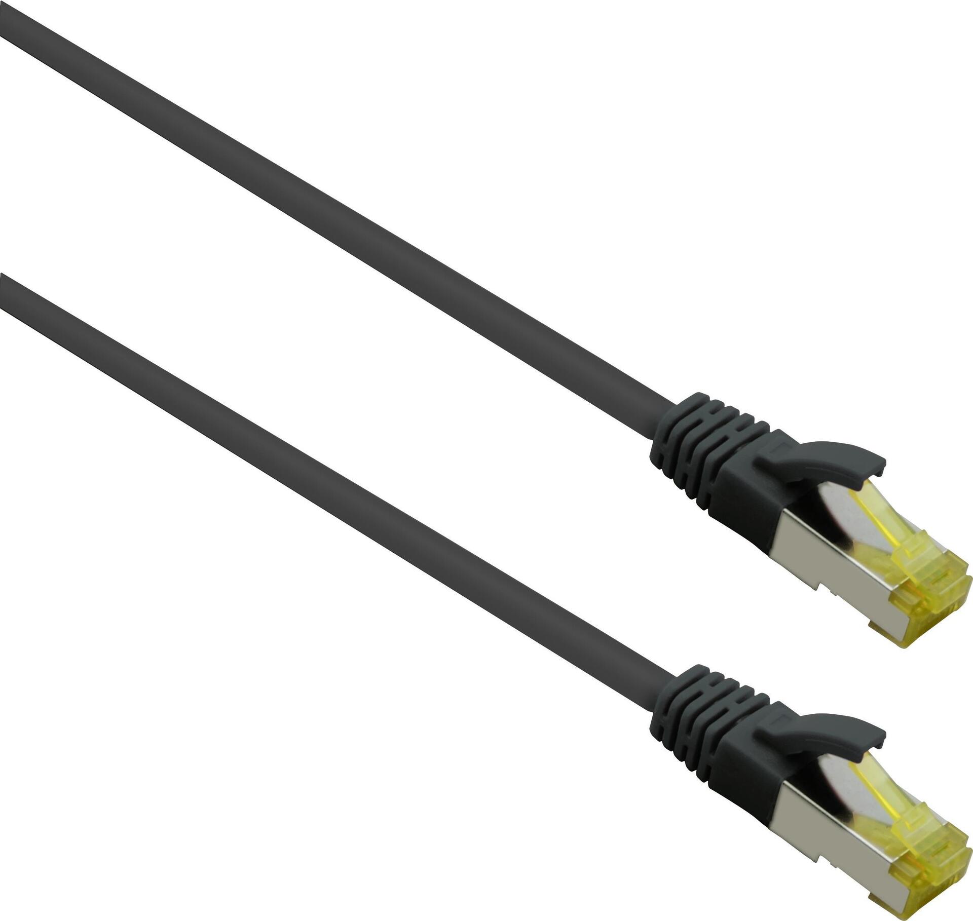 Helos ultra flex Patchkabel S/FTP Cat 6a TPE schwarz 0,5m (263801)