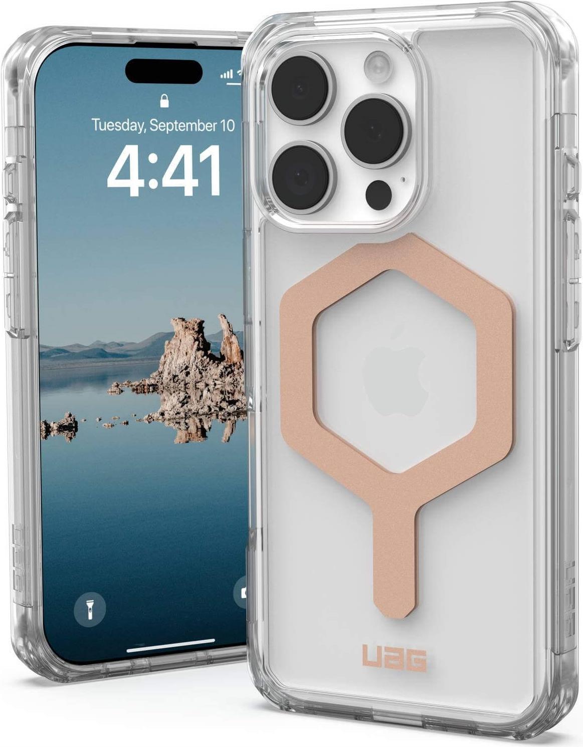 UAG Urban Armor Gear Plyo MagSafe Case | Apple iPhone 16 Pro | ice (transparent)/rose gold | 114480114348 (114480114348)