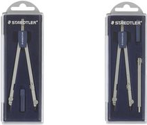 STAEDTLER Schulzirkel 559, Länge: 135 mm, 3-teilig aus Metall, abknickbarer Bleischenkel mit Nadelschuh, max. - 1 Stück (559 C03)