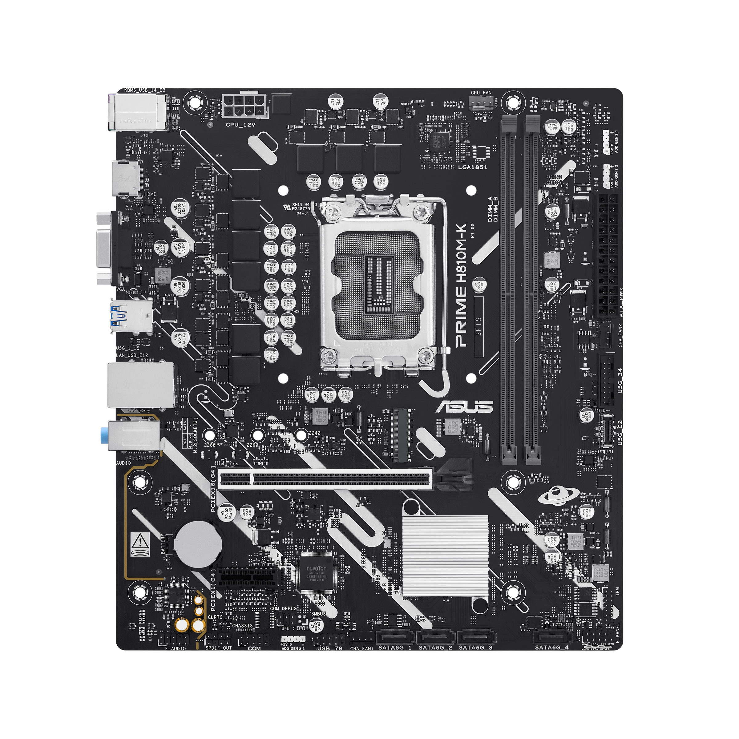 ASUS PRIME H810M-K Intel H810 LGA 1851 Micro-ATX DDR5 Mainboard