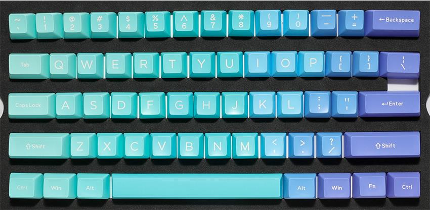 Ducky Azure ABS Double-Shot Keycap Set - ANSI Layout (US) (DKSA108-USADZZWSA)