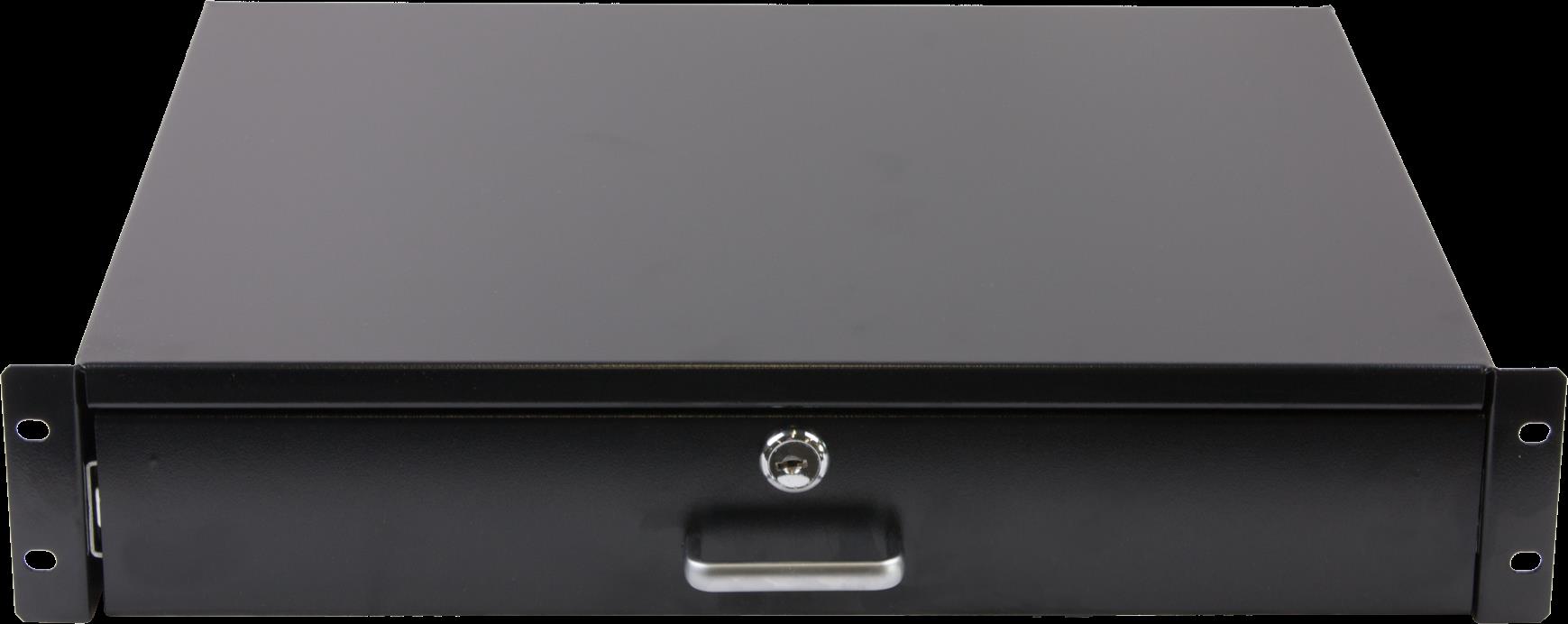 Rockstable 2 HE 48,30cm (19") Abschließbare Schublade. Typ: Schubladeneinheit, Produktfarbe: Schwarz, Gehäusematerial: Stahl. Größe (Imperial): 48,3 cm (19" ), Breite: 480 mm, Tiefe: 360 mm (RS19-DR02)