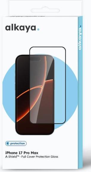 alkaya A Shield Displayschutzglass 3D Full Cover,iPhone 17Pro Max, Transparent (PG-10071)