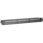 CAT 6, FTP Netzwerk- Patchpanel, 19”, 24-fach. 1 HE, Installation über LSA Leisten, Einbau in allen 48,30cm (19")  Höheneinheiten (HE), Hochwertiges Stahlblech Patch Panel, Maße: 483mm x 113mm x 44mm (BxTxH (DS-Patch6-24FTP)