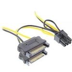 InLine 0.15m 2xSATA/6P PCIe Eingebaut 0.15m PCI-E (6-pin) PCI-E (6-pin) Schwarz - Gelb (26628B)