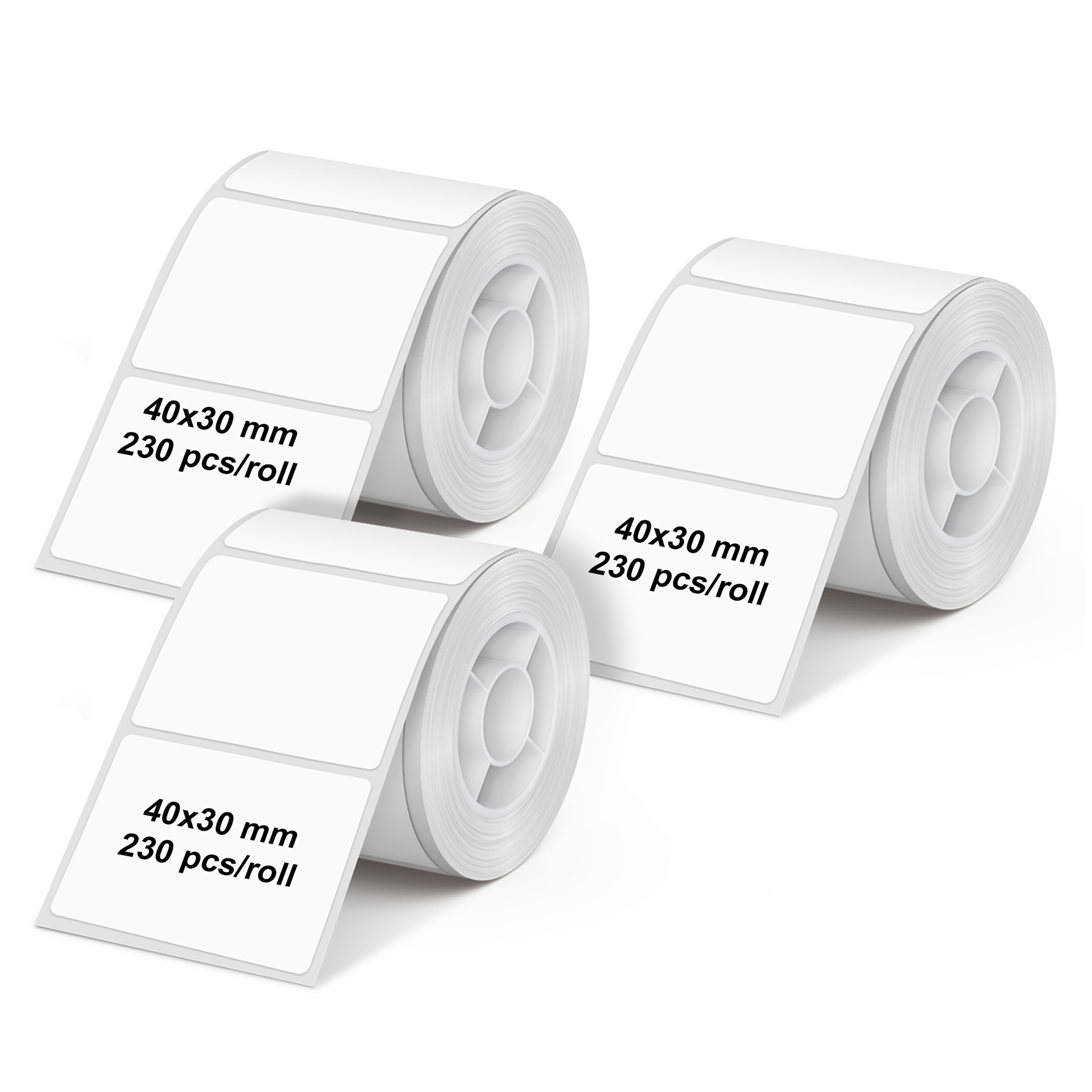Olympia 6321 Etikettenrolle 40 mm x 30 mm Selbstklebend Wasserfest 690 Stück Weiß