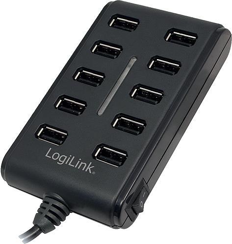 Logilink USB-HUB 10-Port m. Netzteil schwarz (UA0125)