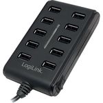 Logilink USB-HUB 10-Port m. Netzteil schwarz (UA0125)