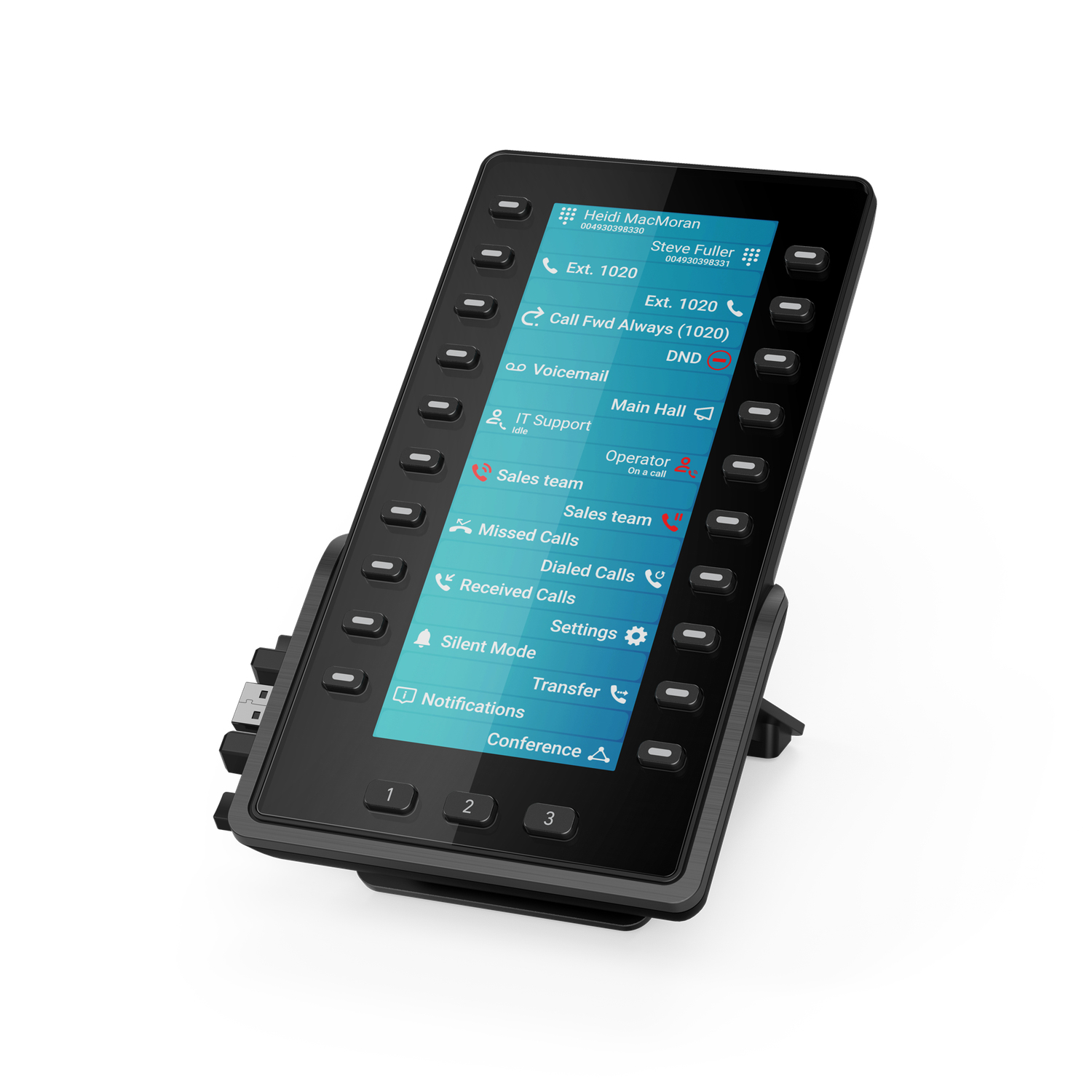 Snom D8C Tastenerweiterung USB für D865, D862 und D815W Gun Metal Black