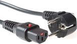 ACT Powercord CEE 7/7 male (angled) - C13 IEC Lock black 1 m, EL249S (AK5057)