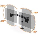 Monitor Halterung SELECT für 2 Monitore, Tischbefestigung (509523) (geöffnet)