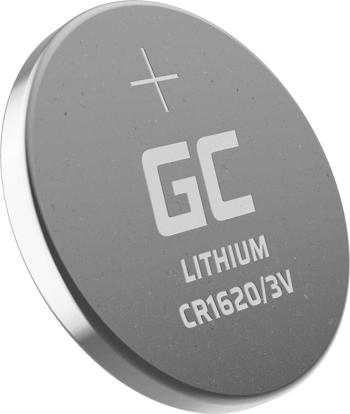 Green Cell XCR03. Akku-/Batterietyp: Einwegbatterie, Batteriegröße: CR1620, Batterietechnologie: Lithium. Höhe: 1,9 mm, Durchmesser (mm): 1,59 cm, Gewicht: 1,75 g. Verpackungsart: Sichtverpackung (XCR03)