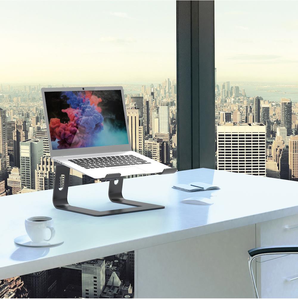 Port Designs PORT Connect Ergonomischer Notebook-Ständer 10"–15.6" Aluminium Schwarz