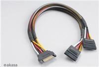 Akasa SATA Strom-Y-Kabel - 30cm, 2er Pack (AK-CBPW05-KT02)