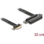 Delock Riser Karte PCI Express 3.0 x1 Stecker zu x8 Slot mit Kabel 30 cm (81496)