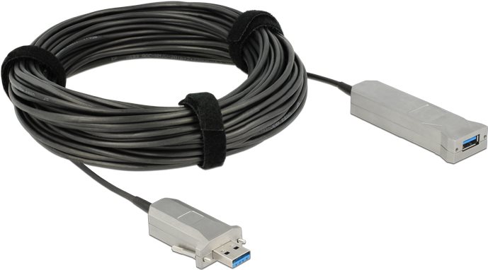 DeLOCK ShapeCable - USB-Kabelsatz (USB / USB2.0 / USB3.0) - aktives Kabel (Signalregenerierung), Flügelschrauben - Schwarz (83739)