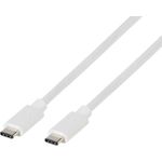 Vivanco USB-Kabel USB-C™ Stecker, USB-C™ Stecker 1 m Weiß 63088 (63088)