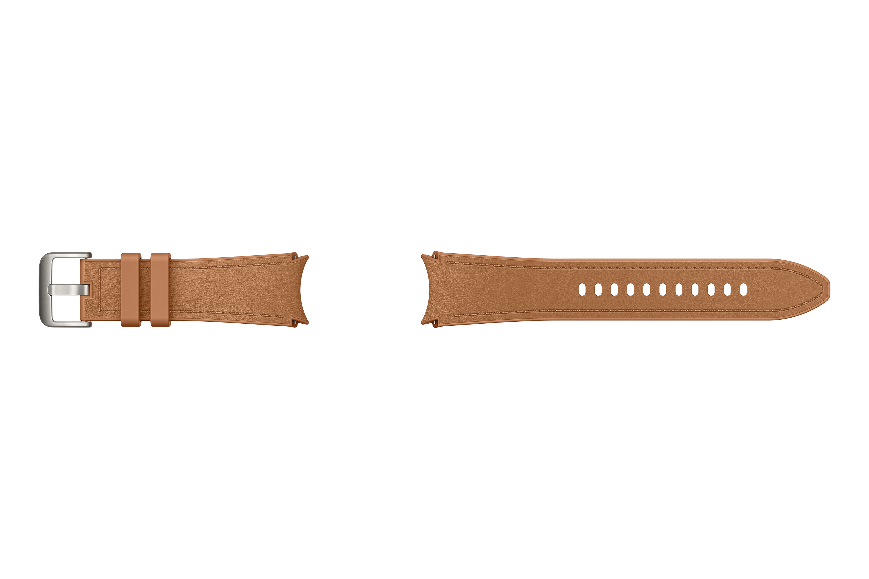 Samsung ET-SHR96 Hybrid Eco-Leder Uhrenarmband M/L für Galaxy Watch4/5/6 Kamelhaarfarbe