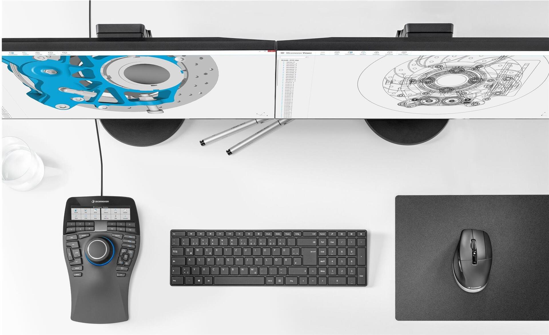3Dconnexion SpaceMouse Enterprise Kit 2 3D-Maus Schwarz