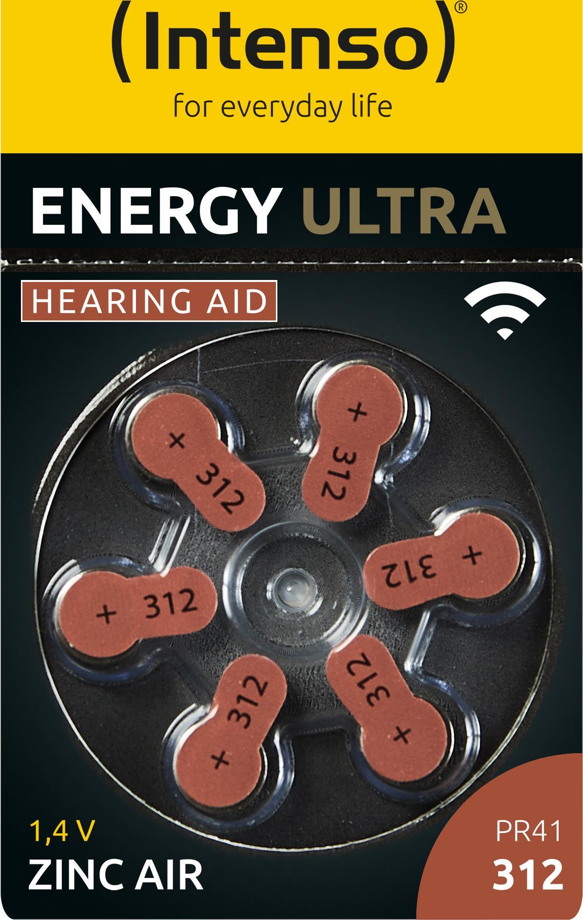 Intenso A312 Energy Hörgeraete Batterie 6er Blister (7504436)