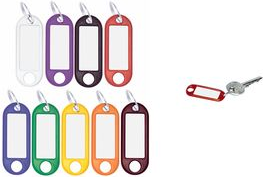 WEDO Schlüsselanhänger mit Ring, Durchmesser: 18 mm, weiß aus Kunststoff, mit weißem, beschriftbarem, auswechselbarem - 1 Stück (262 801800)