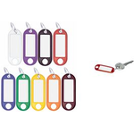 WEDO Schlüsselanhänger mit Ring, Durchmesser: 18 mm, weiß aus Kunststoff, mit weißem, beschriftbarem, auswechselbarem - 1 Stück (262 801800)