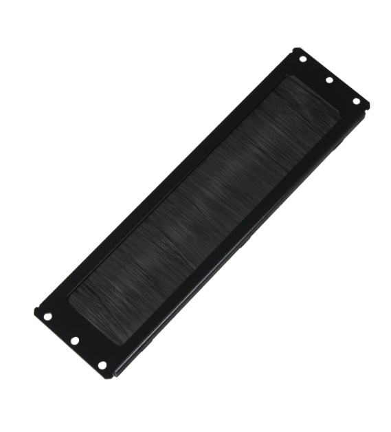 Rockstable RS19-CEBM Kabelmanagementtafel mit Bürstendichtung 276×73 mm Schwarz
