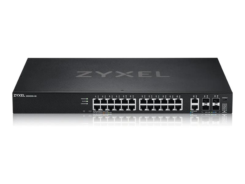 Zyxel XGS2220 Series XGS2220-30 Managed L3 Switch 30 Ports Schwarz