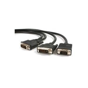 StarTech.com DVI-I auf DVI-D und HD15 VGA Splitter Kabel (DVIVGAYMM6)