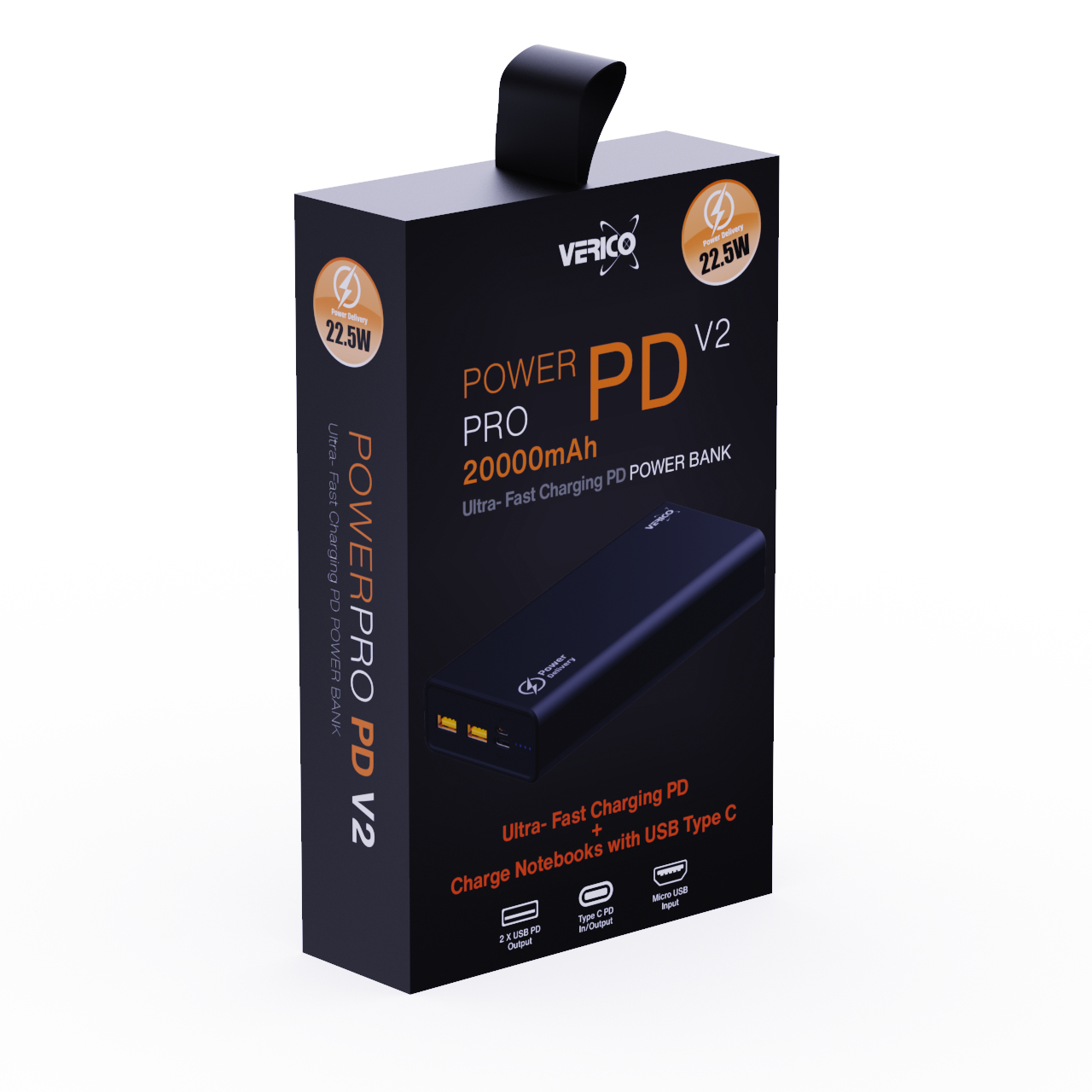 Verico Power Pro PD 20000 mAh Schwarz