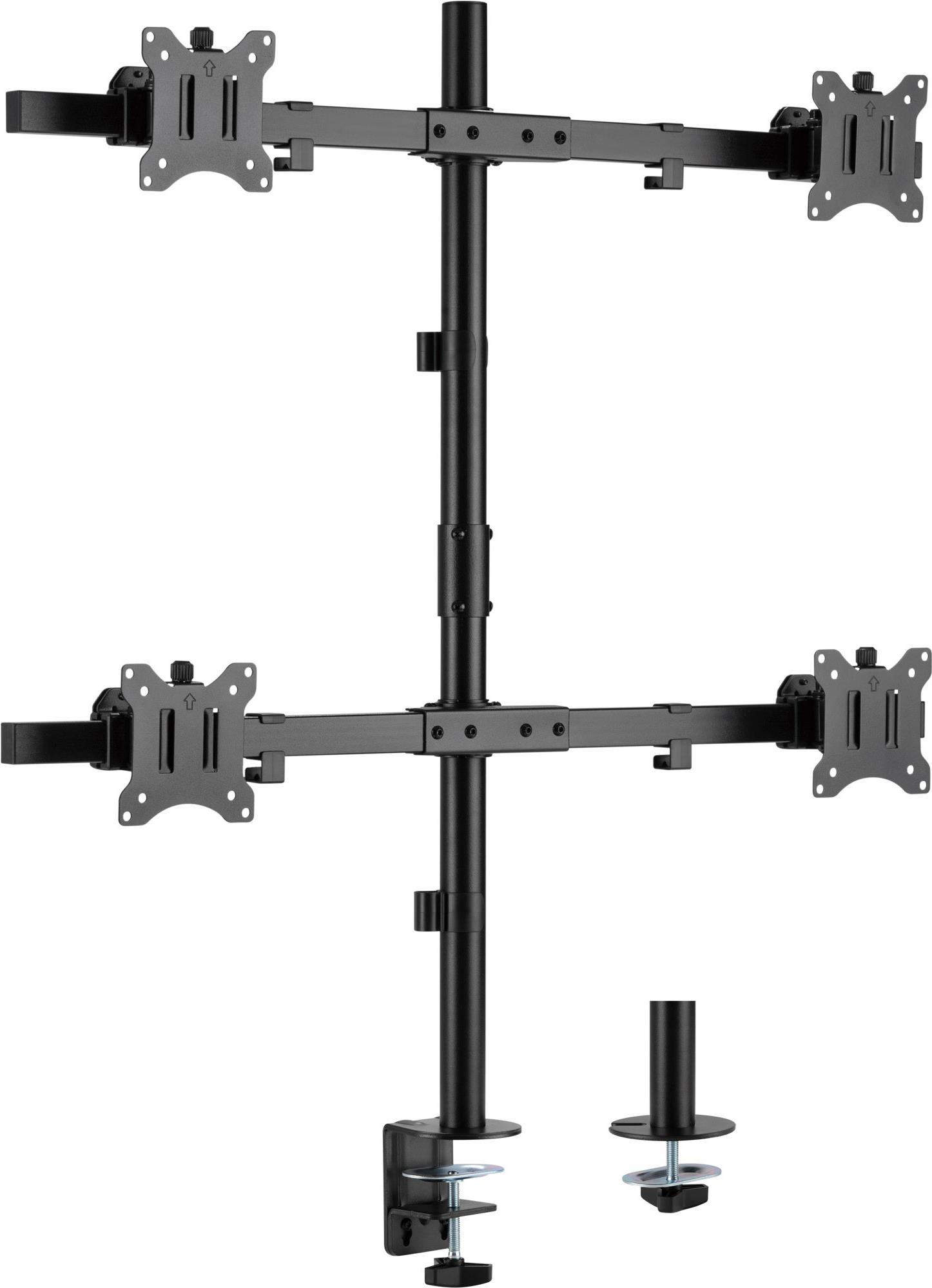 InLine Tischhalterung für 4x LCD-/LED-Display bis 81cm 32" max. 9kg (23108H)