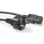 ACT Powercord mains connector CEE7/7 male - C13 1.50 m black POWERCORD SCHUKO-C13 BK 1.50M (AK5014)