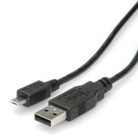 ROLINE USB 2.0 Kabel, USB A ST - Micro USB B ST 3,0m (11.02.8755)