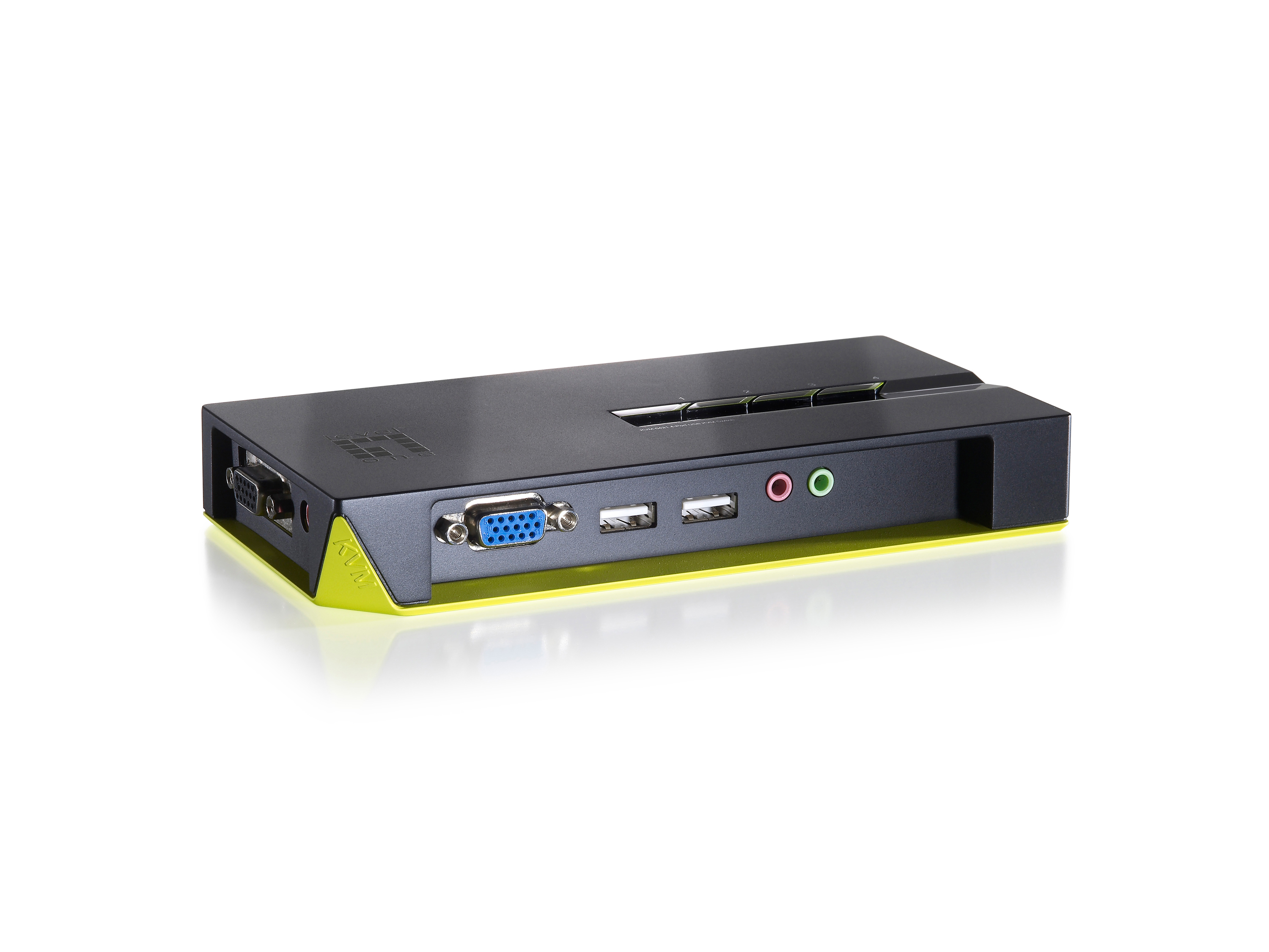 LevelOne ViewCon KVM-0421 KVM-/Audio-Switch 4 Ports Schwarz
