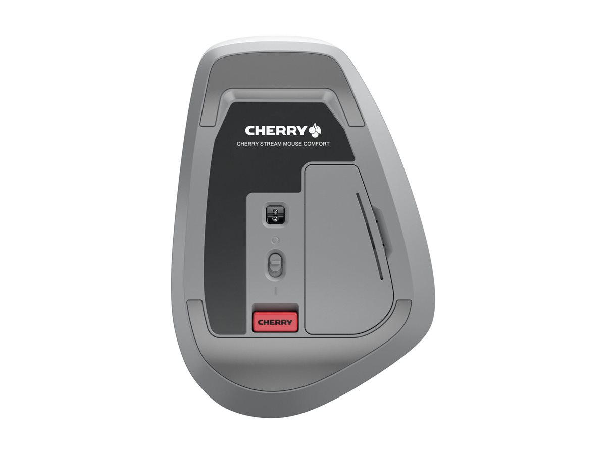 Cherry CHERRY STREAM MOUSE COMFORT Funkmaus 2.4 GHz 6 Tasten 4000 DPI Rechtshänder Weiß/Grau
