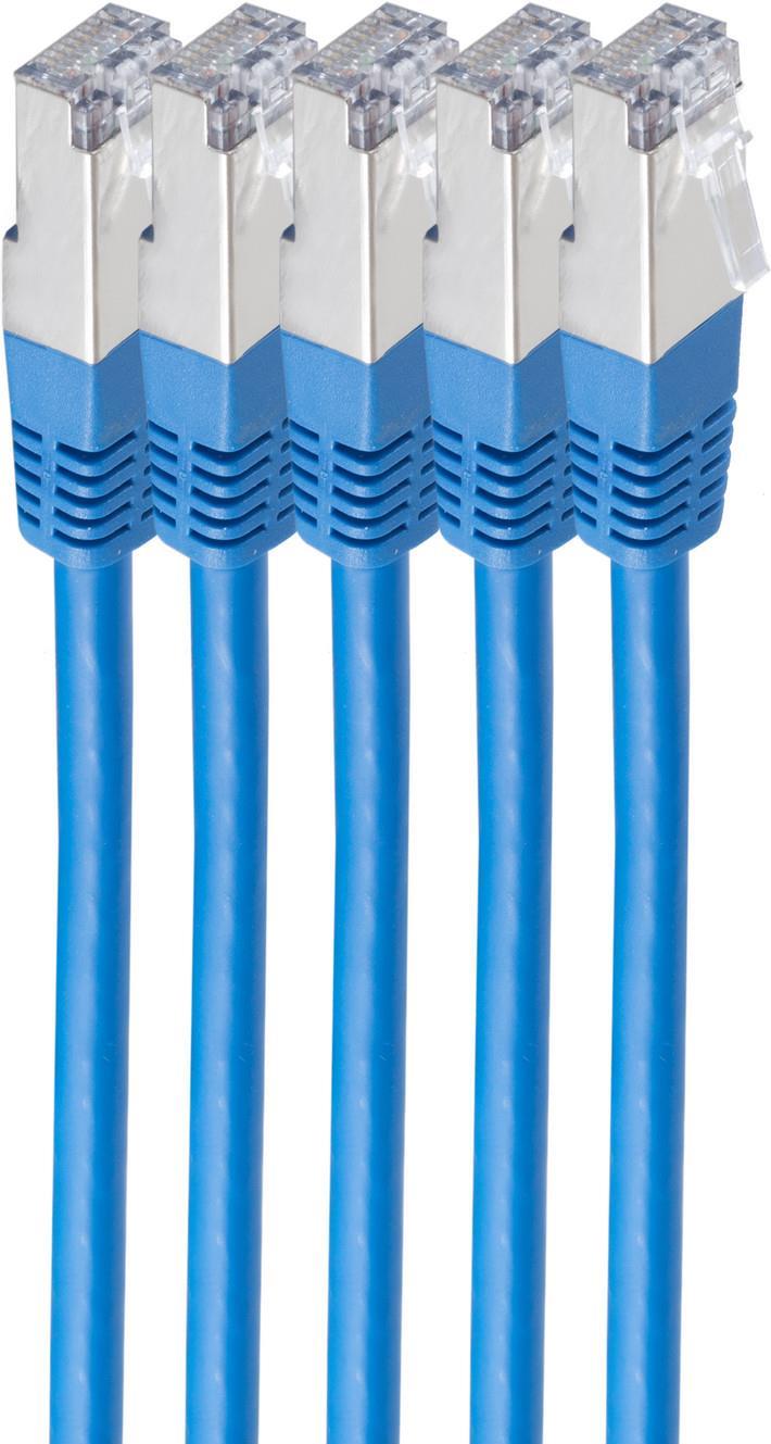 shiverpeaks BS75711-H0.5B-SET5 Netzwerkkabel Blau 0,5 m Cat6 S/FTP (S-STP) (BS75711-H0.5B-SET5)