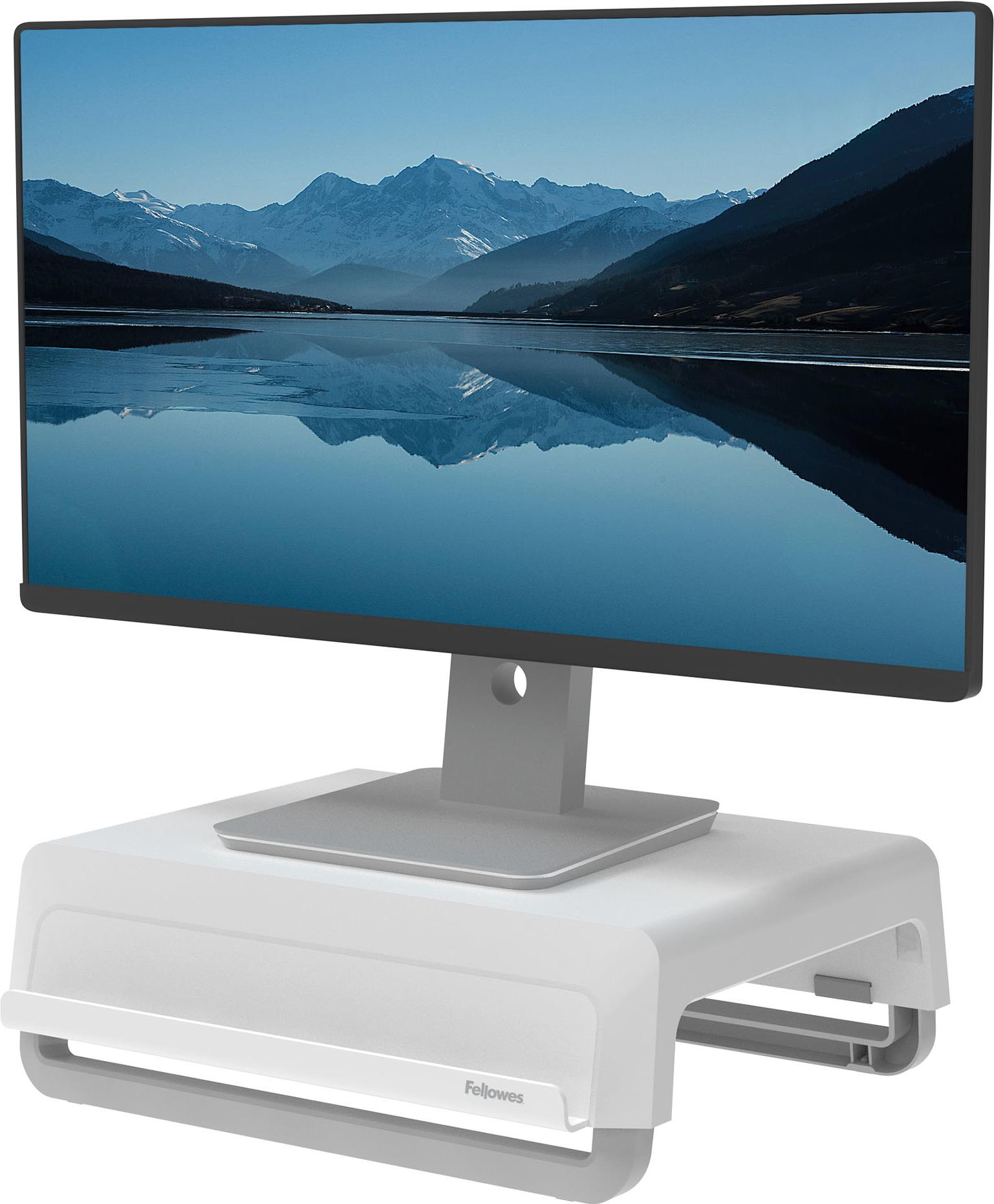 Fellowes Breyta Monitor Ständer tragbar mit Handgriff weiß Grau - Weiß Tisch/Bank (100016561)