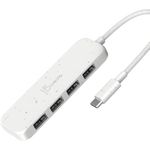 j5create 4-in-1 USB-C to 4-Port Type-A Hub(Eco-Friendly), 4 USB-A with 10Gbps SuperSpeed, USB-C Dongle | Compatible with MacBook Pro, MacBook Air, iPad, Mac Mini and More Type C Devices(JCH341EW)