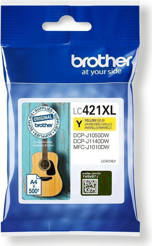 Brother LC421XLY - Hohe Ergiebigkeit - Gelb - original - Tintenpatrone - für Brother DCP-J1140DW, MFC-J1010DW (LC421XLY)