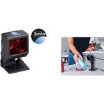 Honeywell QuantumT 3580, 1D, Kit (USB), schwarz Präsentationsscanner, Retail, 1D, Laser, omnidirektional, IR-Barcodesensor, umschaltbares Scanfeld, 1650 Scans/Sek., inkl.: Kabel (USB), Standfuß, Farbe: schwarz (MK3580-31A38)