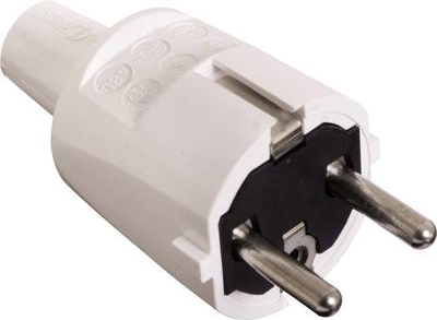 AS SCHWABE PVC-Stecker 16A, 250V robuste Ausführung weiß (62221)