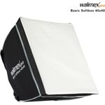 Walimex pro Softbox 40x40cm, um 360° drehbar, inkl Front- und Zwischendiffusor, Transporttasche, Bowens Adapter, ideal für Produkt- und Peoplefotografie (1023417)